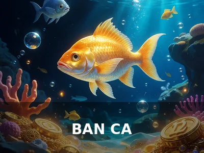 Ảnh sảnh bắn cá 8XBET với các con cá bơi lội dưới nước và hiệu ứng graphics sống động